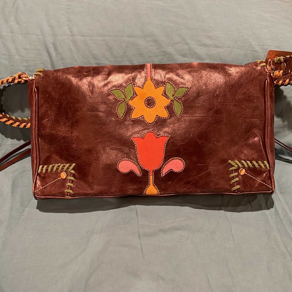 👜 LOOP NYC BOHO LEATHER BAG PURSE HOBO SATCHEL 👜 NWOT - Picture 4 of 10